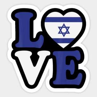 Israel Love Flag I Stand With Israel Heritage Israeli Flag Sticker